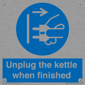 Unplug the kettle when finished